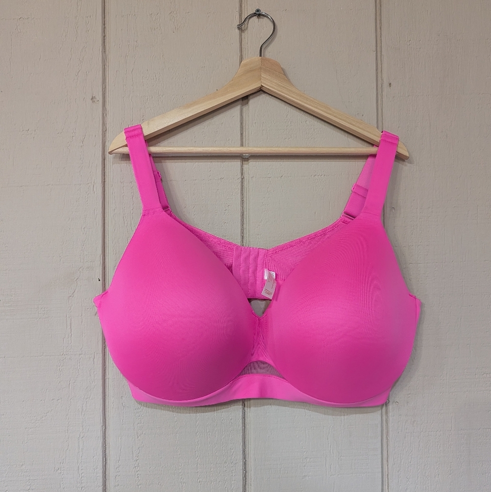 Cacique‎ Hot Pink Lightly Lined Full Coverage Bra 46DDD